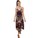 Astronaut Universe Planting Flowers Cosmos Art Halter Tie Back Dress  View1