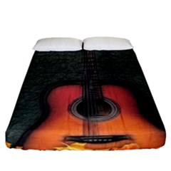 Guitar Ropes Music Instrument Sound Melody Fitted Sheet (california King Size) by Pakemis