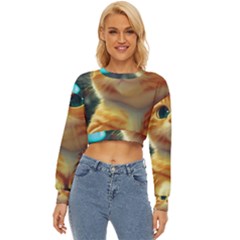 Cute Cat Cat Feline 3d Lightweight Long Sleeve Sweatshirt by Pakemis