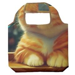 Cute Cat Cat Feline 3d Premium Foldable Grocery Recycle Bag by Pakemis