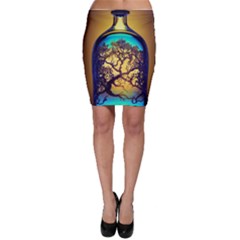 Flask Bottle Tree In A Bottle Perfume Design Bodycon Skirt by Pakemis