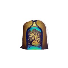 Flask Bottle Tree In A Bottle Perfume Design Drawstring Pouch (xs) by Pakemis