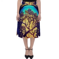 Flask Bottle Tree In A Bottle Perfume Design Classic Midi Skirt by Pakemis