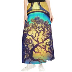 Flask Bottle Tree In A Bottle Perfume Design Maxi Chiffon Skirt by Pakemis