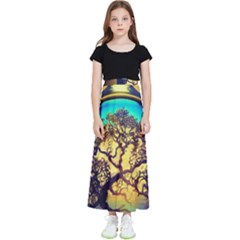 Flask Bottle Tree In A Bottle Perfume Design Kids  Flared Maxi Skirt by Pakemis