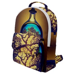 Flask Bottle Tree In A Bottle Perfume Design Flap Pocket Backpack (small) by Pakemis