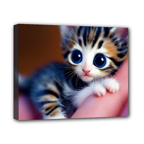 Cute Kitten Kitten Animal Wildlife 3d Canvas 10  X 8  (stretched) by Pakemis