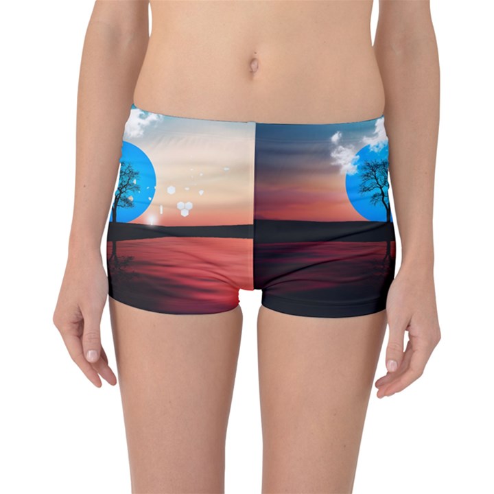 Surreal Fantasy Abstract Art Creativity Horizon Boyleg Bikini Bottoms