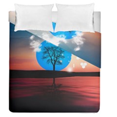 Surreal Fantasy Abstract Art Creativity Horizon Duvet Cover Double Side (queen Size) by Pakemis