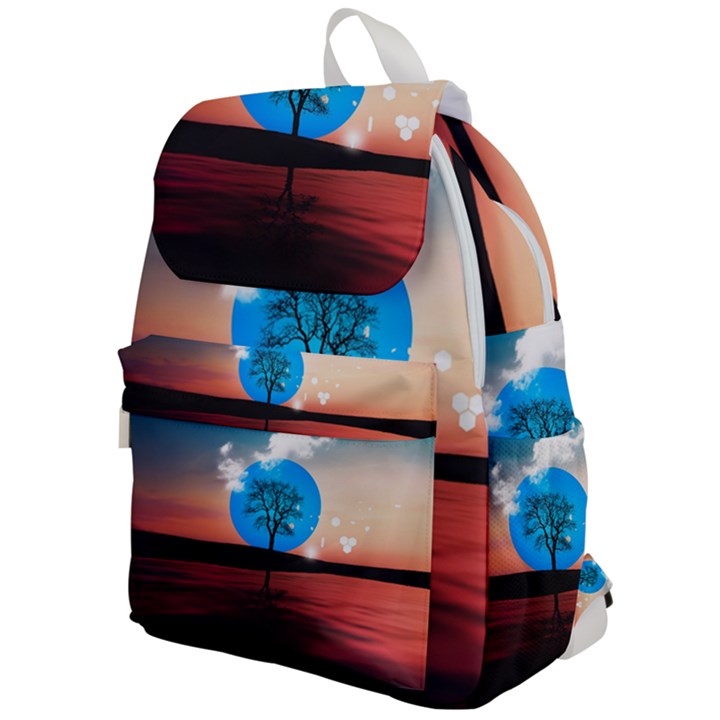 Surreal Fantasy Abstract Art Creativity Horizon Top Flap Backpack