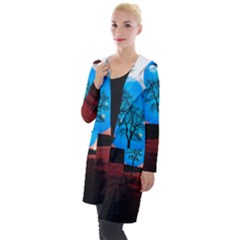 Surreal Fantasy Abstract Art Creativity Horizon Hooded Pocket Cardigan by Pakemis