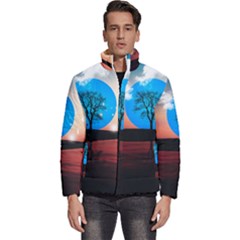 Surreal Fantasy Abstract Art Creativity Horizon Men s Puffer Bubble Jacket Coat by Pakemis