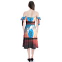 Surreal Fantasy Abstract Art Creativity Horizon Shoulder Tie Bardot Midi Dress View2