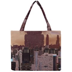 Skyline Skyscrapers Futuristic Sci-fi Panorama Mini Tote Bag by Pakemis