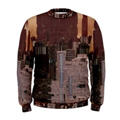 Skyline Skyscrapers Futuristic Sci-fi Panorama Men s Sweatshirt by Pakemis