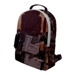 Skyline Skyscrapers Futuristic Sci-fi Panorama Flap Pocket Backpack (large) by Pakemis