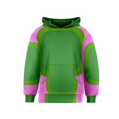 Pink And Green 1105 - Groovy Retro Style Art Kids  Pullover Hoodie by KorokStudios