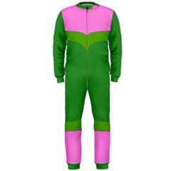 Pink And Green 1105 - Groovy Retro Style Art Onepiece Jumpsuit (men)