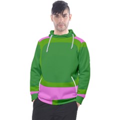 Pink And Green 1105 - Groovy Retro Style Art Men s Pullover Hoodie