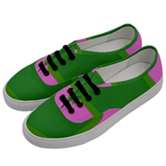 Pink And Green 1105 - Groovy Retro Style Art Men s Classic Low Top Sneakers by KorokStudios