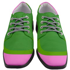 Pink And Green 1105 - Groovy Retro Style Art Women Heeled Oxford Shoes by KorokStudios