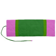 Pink And Green 1105 - Groovy Retro Style Art Roll Up Canvas Pencil Holder (m) by KorokStudios