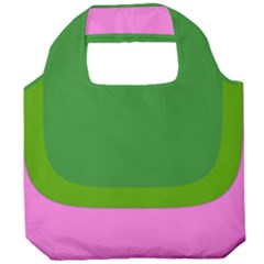 Pink And Green 1105 - Groovy Retro Style Art Foldable Grocery Recycle Bag by KorokStudios