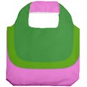 Pink And Green 1105 - Groovy Retro Style Art Foldable Grocery Recycle Bag View2