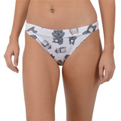 Cute Seamless Pattern With Koala Panda Bear Band Bikini Bottom by Pakemis