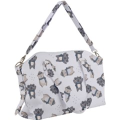 Cute Seamless Pattern With Koala Panda Bear Canvas Crossbody Bag by Pakemis