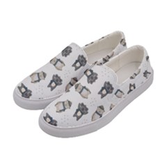 Cute Seamless Pattern With Koala Panda Bear Women s Canvas Slip Ons by Pakemis