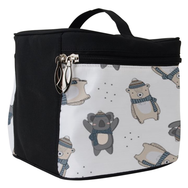 Cute Seamless Pattern With Koala Panda Bear Make Up Travel Bag (Small)