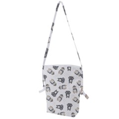 Cute Seamless Pattern With Koala Panda Bear Folding Shoulder Bag by Pakemis