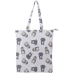 Cute Seamless Pattern With Koala Panda Bear Double Zip Up Tote Bag by Pakemis