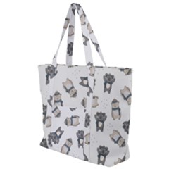 Cute Seamless Pattern With Koala Panda Bear Zip Up Canvas Bag by Pakemis