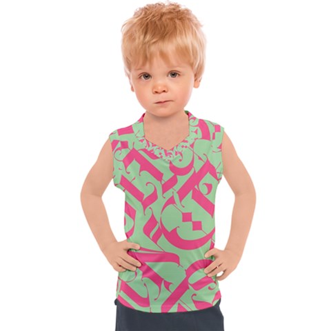 Pattern Ornament Gothic Style Elegant Font Tattoos Kids  Sport Tank Top by Pakemis