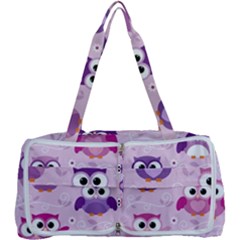 Seamless Cute Colourfull Owl Kids Pattern Multi Function Bag by Pakemis