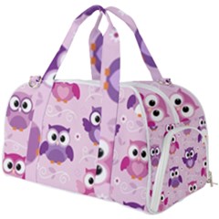 Seamless Cute Colourfull Owl Kids Pattern Burner Gym Duffel Bag by Pakemis