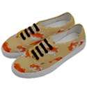 Gold Fish Seamless Pattern Background Men s Classic Low Top Sneakers View2