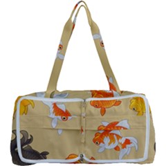 Gold Fish Seamless Pattern Background Multi Function Bag by Pakemis