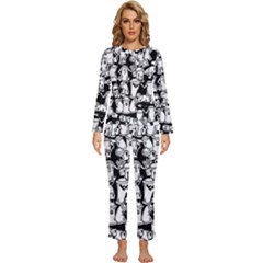 Graffiti Spray Can Characters Seamless Pattern Womens  Long Sleeve Lightweight Pajamas Set by Pakemis