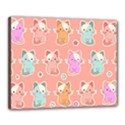 Cute Kawaii Kittens Seamless Pattern Canvas 20  x 16  (Stretched) View1