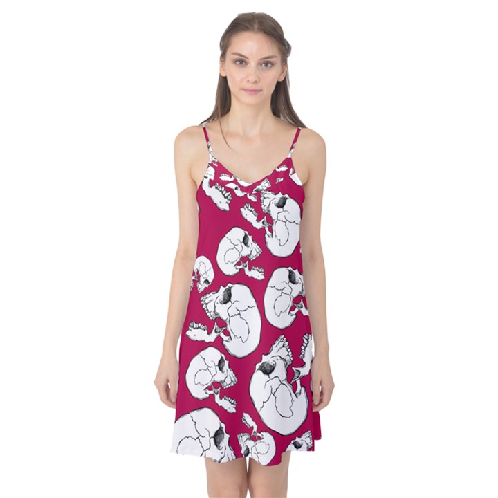 Terrible Frightening Seamless Pattern With Skull Camis Nightgown 