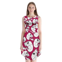 Terrible Frightening Seamless Pattern With Skull Sleeveless Chiffon Dress   by Pakemis