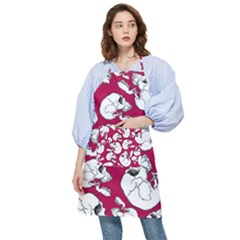 Terrible Frightening Seamless Pattern With Skull Pocket Apron by Pakemis