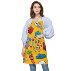 Graffiti Characters Seamless Ornament Pocket Apron by Pakemis