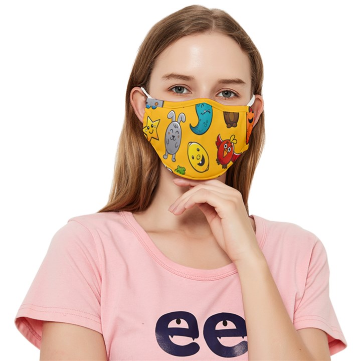 Graffiti Characters Seamless Ornament Fitted Cloth Face Mask (Adult)