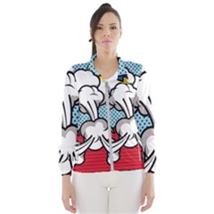 Rays Smoke Pop Art Style Vector Illustration Women s Windbreaker by Pakemis