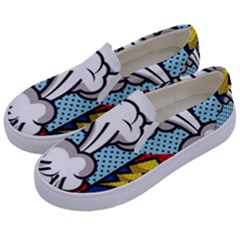 Rays Smoke Pop Art Style Vector Illustration Kids  Canvas Slip Ons by Pakemis