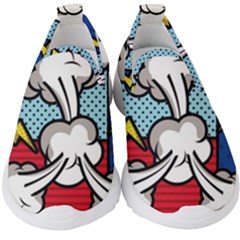 Rays Smoke Pop Art Style Vector Illustration Kids  Slip On Sneakers by Pakemis